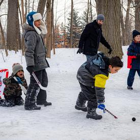 During Winter Celebration, visitors had fun outside while taking part in a variety of winter sports.