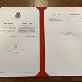 Official signed documents. 