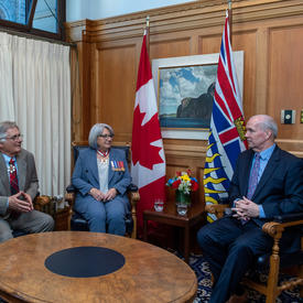 Governor General Simon and Mr. Fraser are sitting down with Premier of British Columbia, John Horgan.