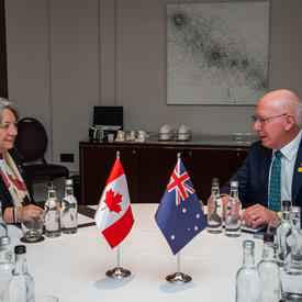 Governor General Simon is sitting at a table with David Hurley, Governor General of Australia. 