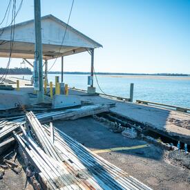 Dégâts causés par l'ouragan Fiona.