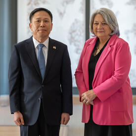 His Excellency Lim Woongsoon, Ambassador of the Republic of Korea, is standing next to the Governor General.