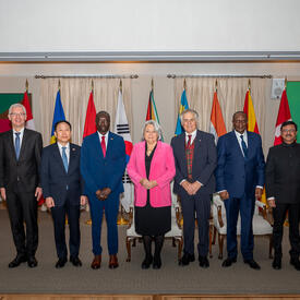 Group photo of heads of mission with the Governor General.