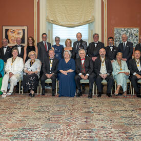 Group photo with Governor General Marie Simon, GGPAA recipients and organisation members