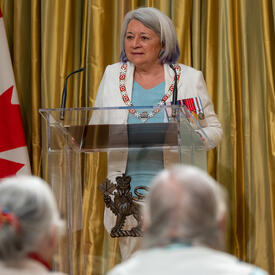 Governor General Marie Simon gives her remarks