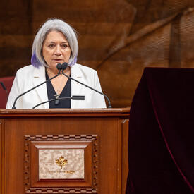 Governor General Marie Simon delivers her remarks