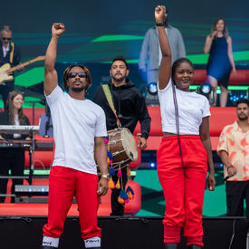 Musical performance during the Canada Day celebration