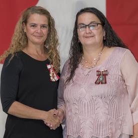 Chief Coreen Sayazie was presented with a Sovereign’s Medal for Volunteers.  She has been with the Community Volunteer Income Tax Program for over two decades, serving as the main volunteer tax preparer for Saskatchewan’s northernmost communities. 