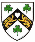 Differenced  Arms for Mary Elizabeth Anne Roe Pfeifer, daughter of Peter Hugh O’Neil Roe