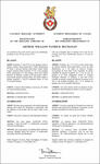 Lettres patentes enregistrant les emblèmes héraldiques d'Arthur William Patrick Buchanan Lettres patentes enregistrant les emblèmes héraldiques d'Arthur William Patrick Buchanan