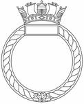 Encadrement d'insigne pour les navires et divisions de la réserve navale des Forces armées canadiennes