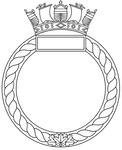 Encadrement d'insigne pour les navires et divisions de la réserve navale des Forces armées canadiennes