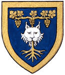 Armoiries brisées de Marianne Vigneault, enfant de Mathieu Roland Joseph Vigneault