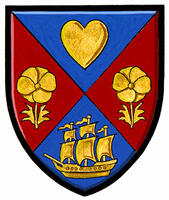 Armoiries brisées d’Isla Madge Clark, enfant d’Alan Bruce Clark