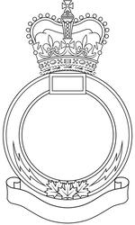 Encadrement d'insigne pour les escadrons des communications des Forces armées canadiennes