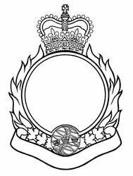 Encadrement d'insigne pour les centres de recherches pour la défense des Forces armées canadiennes Encadrement d'insigne pour les centres de recherches pour la défense des Forces armées canadiennes