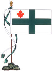 Drapeau de L'ordre militaire et hospitalier de Saint-Lazare-de-Jérusalem au Canada