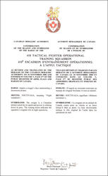 Insigne du 410e Escadron d'entraînement opérationnel à l'appui tactique