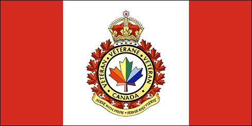 Flag of the Rainbow Veterans of Canada