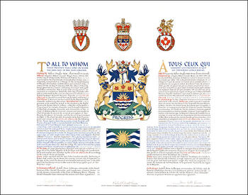 Lettres patentes concédant des emblèmes héraldiques à la City of Orillia