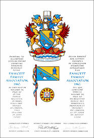 Lettres patentes concédant des emblèmes héraldiques à la Fawcett Family Association, Inc. Lettres patentes concédant des emblèmes héraldiques à la Fawcett Family Association, Inc.