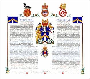 Letters patent granting heraldic emblems to the Rideau Club Letters patent granting heraldic emblems to the Rideau Club