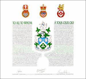 Letters patent granting heraldic emblems to Heather Love Whitehouse Letters patent granting heraldic emblems to Heather Love Whitehouse