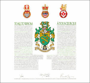 Letters patent granting heraldic emblems to Virginia Ghislaine Shyluk Letters patent granting heraldic emblems to Virginia Ghislaine Shyluk