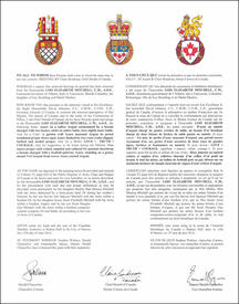 Letters patent granting heraldic emblems to Lois Elizabeth Mitchell Letters patent granting heraldic emblems to Lois Elizabeth Mitchell