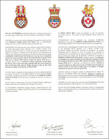 Lettres patentes concédant un étendard à Derwin James Kah Wai Mak Lettres patentes concédant un étendard à Derwin James Kah Wai Mak