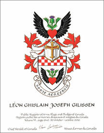 Lettres patentes concédant des emblèmes héraldiques à Léon Ghislain Joseph Gilissen Lettres patentes concédant des emblèmes héraldiques à Léon Ghislain Joseph Gilissen