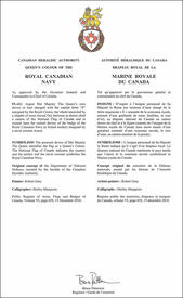 lettres patentes approuvant le drapeau de la Marine royale du Canada
