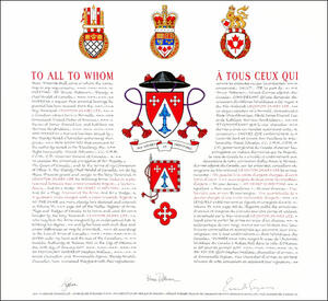 Letters patent granting heraldic emblems to Leighton James Lee Letters patent granting heraldic emblems to Leighton James Lee