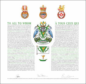 Letters patent granting heraldic emblems to the University of the Fraser Valley Letters patent granting heraldic emblems to the University of the Fraser Valley