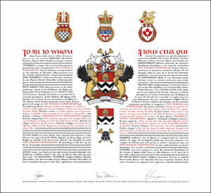 Letters patent granting heraldic emblems to The Walrus Foundation