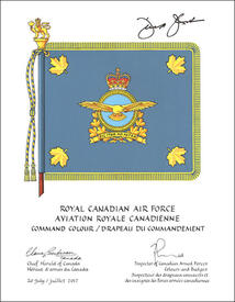 Letters patent approving the Command Colour of the Royal Canadian Air Force