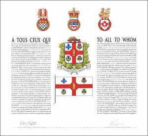 Letters patent granting heraldic emblems to the Ville de Montréal