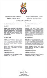 Letters patent approving the heraldic emblems of an Astronaut of the Canadian Armed Forces Letters patent approving the heraldic emblems of an Astronaut of the Canadian Armed Forces