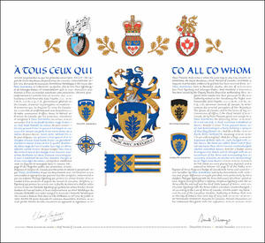 Letters patent granting heraldic emblems to Paul Egesborg