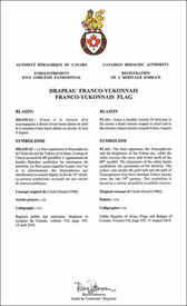 Letters patent registering the Franco-Yukonnais Flag