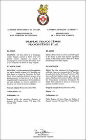 Letters patent registering the Franco-Ténois Flag