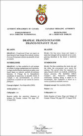 Lettres patentes enregistrant le drapeau franco-nunavois