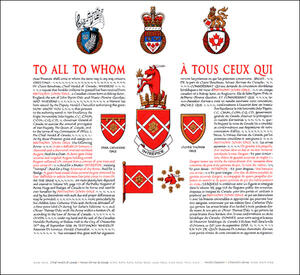 Lettres patentes concédant des emblèmes héraldiques à Anthony John Dale Lettres patentes concédant des emblèmes héraldiques à Anthony John Dale