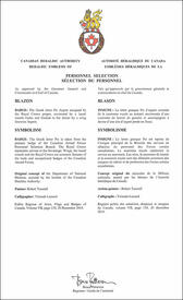 Lettres patentes approuvant les emblèmes héraldiques de la Sélection du personnel des Forces armées canadiennes Lettres patentes approuvant les emblèmes héraldiques de la Sélection du personnel des Forces armées canadiennes