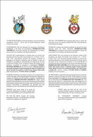 Lettres patentes concédant des emblèmes héraldiques à Pierre-Olivier Tremblay Lettres patentes concédant des emblèmes héraldiques à Pierre-Olivier Tremblay