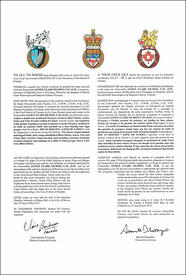 Lettres patentes concédant des emblèmes héraldiques à Janice Clare Filmon