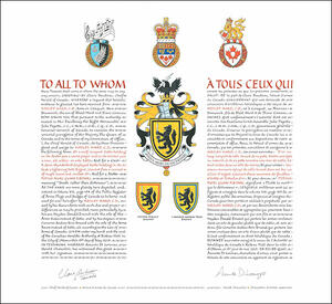 Letters patent granting heraldic emblems to Wesley Ward Letters patent granting heraldic emblems to Wesley Ward