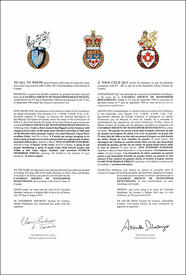 Letters patent granting heraldic emblems to the Canadian Society of Mayflower Descendants Letters patent granting heraldic emblems to the Canadian Society of Mayflower Descendants
