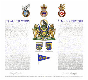 Letters patent granting heraldic emblems to Baljit Singh Chadha Letters patent granting heraldic emblems to Baljit Singh Chadha