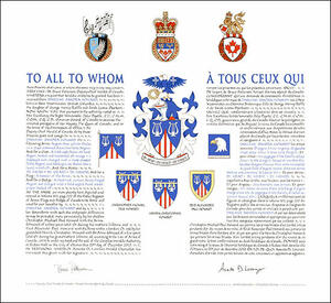 Letters patent granting heraldic emblems to Darlene Sandra Howard